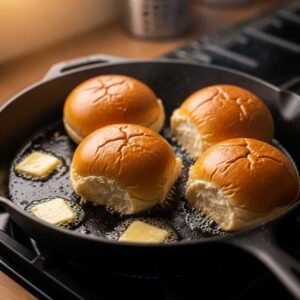 Easy Carl’s Jr Fish Sandwich Recipe 9 Toasting hamburger buns for a crispy fish sandwich
