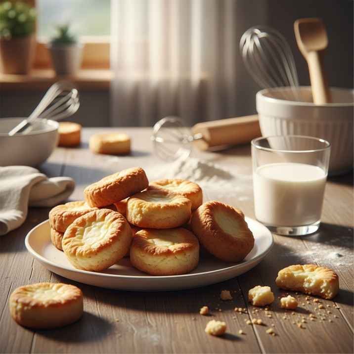 Churro Cheesecake Cookies Recipe 3 cozy kitchen churro cheesecake cookies on plate with milk