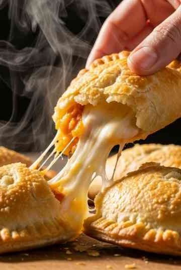 Alabama hot pockets cheese pull crispy golden
