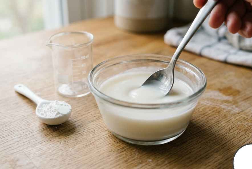 cornstarch slurry for thickening wingstop hawaiian sauce to create glossy texture