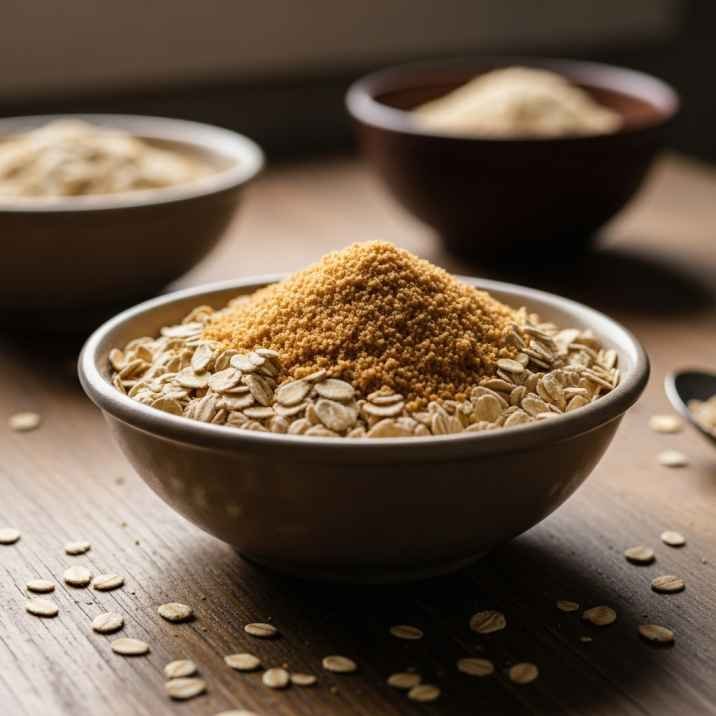 Gluten free ingredients for meatloaf with oats and breadcrumbs