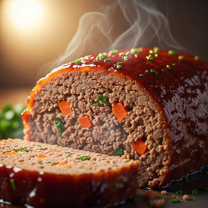 Juicy Golden Corral meatloaf slice showing tender texture