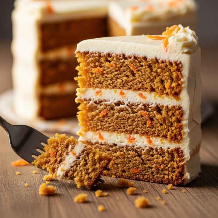 Best Saltgrass Carrot Cake Recipe – Ultra Moist Copycat Version 8 Moist carrot cake slice with cream cheese frosting and visible soft layers