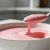 tubby custard recipe creamy pink dessert with spoon