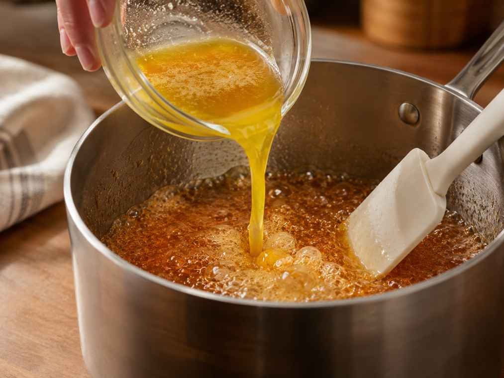 Adding cannabutter to hot sugar syrup for an infused hard candy recipe