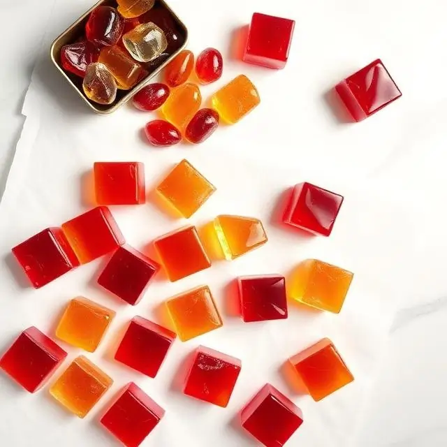 cannabutter hard candy recipe homemade jewel-toned THC hard candy on parchment paper